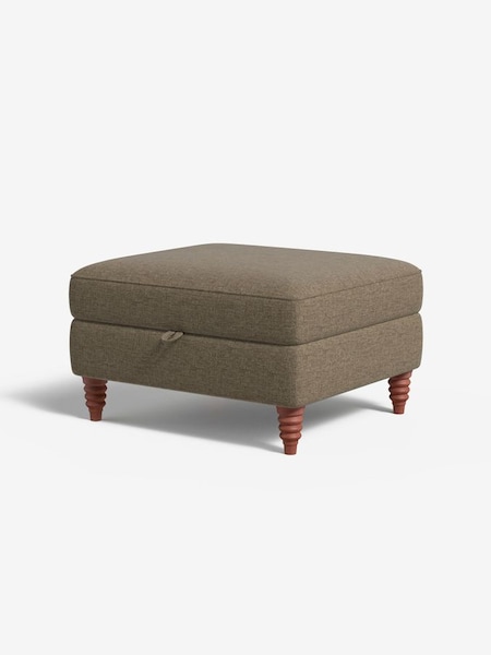 Orson Footstool in Textured Weave Moss Green (B75815) | £450