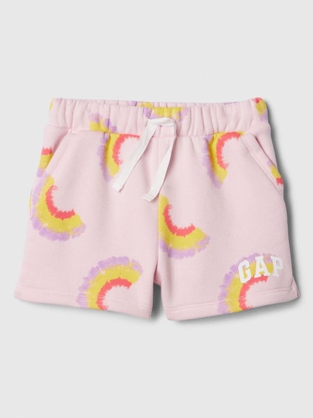 Pink Rainbow Logo Graphic Pull On Baby Shorts (Newborn-5yrs) (B77517) | £10