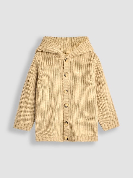 Natural Knit Hooded Cardigan (B78919) | £25