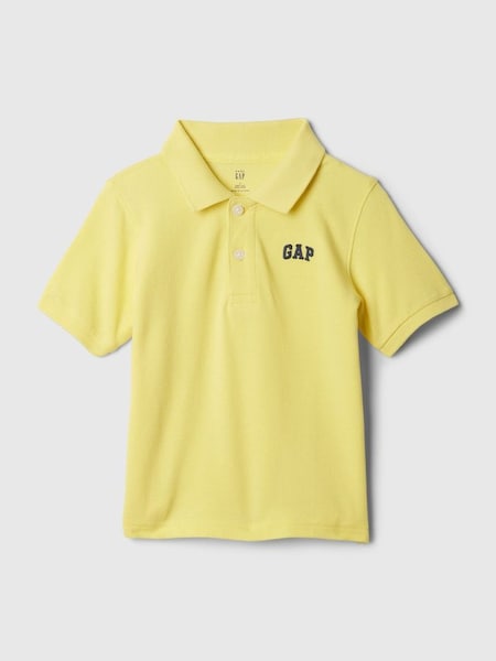 Yellow Logo Short Sleeve Pique Polo Baby Shirt (Newborn-5yrs) (B80340) | £10