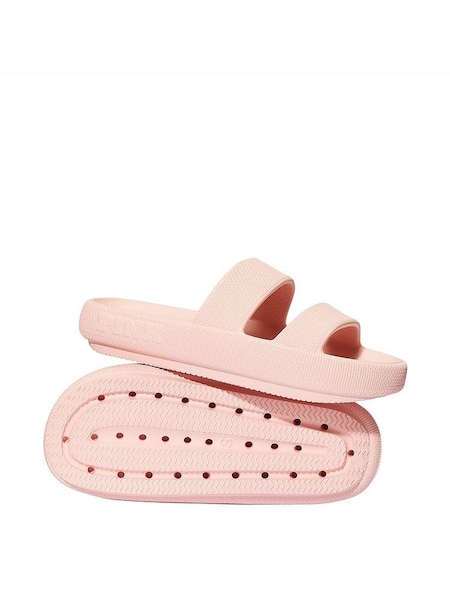 Wanna Be Pink Double Strap Pillow Sliders (B80853) | £26