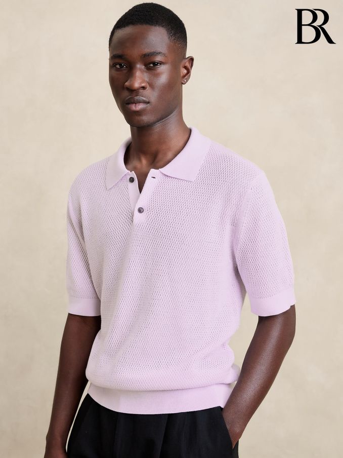 Buy Men s Polo Shirts Purple Sale Online Gap UK