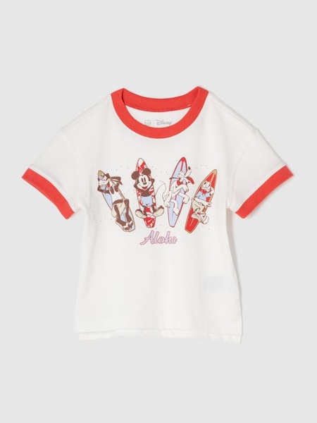White Cotton Disney Graphic Short Sleeve T-Shirt (B85464) | £12