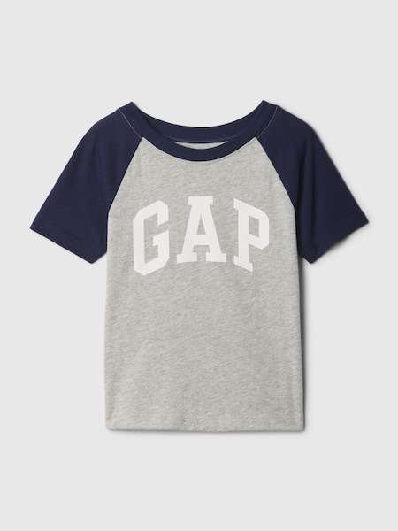 Grey/Black Cotton Logo Short Sleeve Baby T-Shirt (Newborn-5yrs) (B85810) | £8