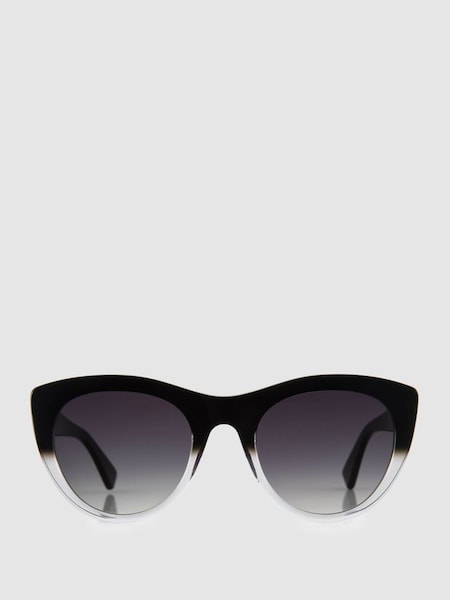 Curry and Paxton Cat Eye Sunglasses in Black (B86017) | £209