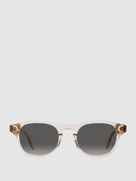Curry and Paxton Rounded Acetate Sunglasses in Champagne (B88027) | £209