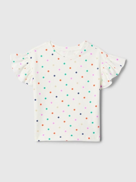 White Polka Dot Mix and Match Ruffle Short Sleeve T-Shirt (Newborn-5yrs) (B88079) | £8