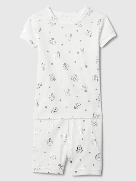 White Disney Minnie Mouse Short Sleeve Pyjama Set (6mths-5yrs)Disney Minnie Mouse Organic Cotton Short Sleeve Pyjama Set (6mths-5yrs) (B93113) | £20