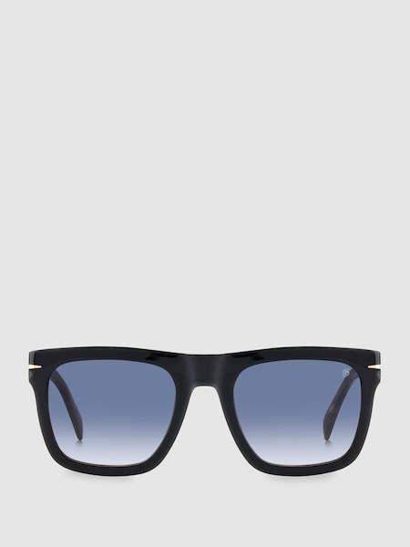 David Beckham Eyewear by Square Sunglasses in Black/Blue (B96187) | £185