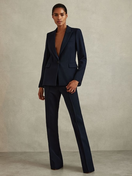 Flared Suit Trousers in Navy (B96972) | £110