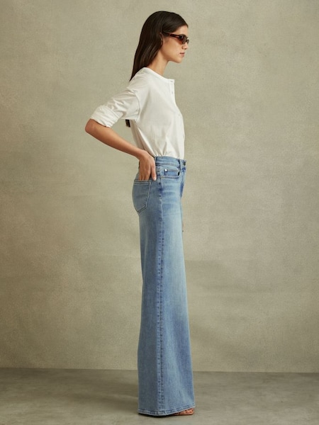 Petite Palazzo Jeans in Light Blue (B98981) | £168
