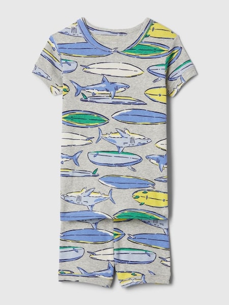 Grey Shark Graphic Short Sleeve Pyjama Set (12mths-5yrs) (B99949) | £18