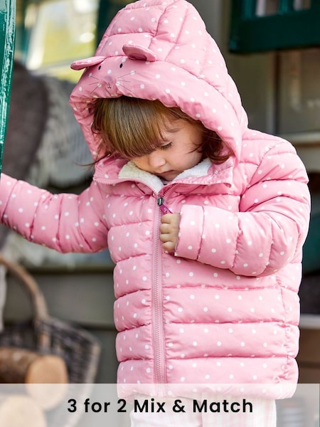 Pink Mouse Puffer Jacket (C00214) | £49.50