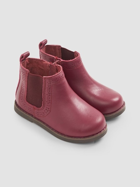 Berry Girls' Pretty Leather Chelsea Boots (C03000) | £37.50