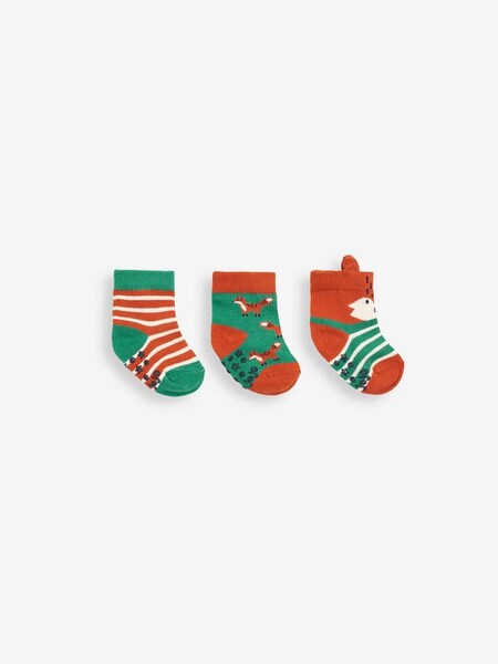Green Kids' 3-Pack Fox Socks (C04752) | £7
