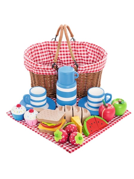 Picnic Basket with Wooden Food (C05924) | £40