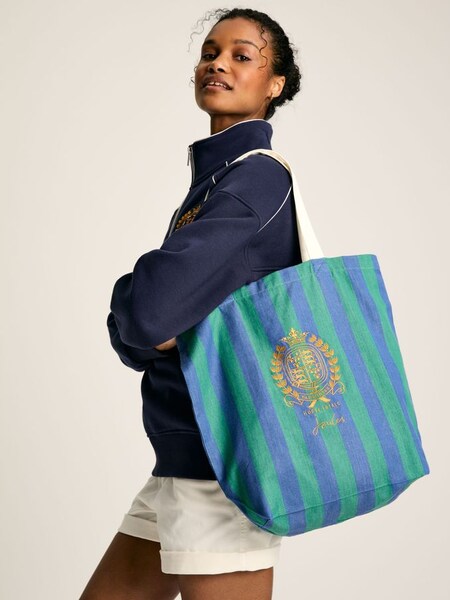 Official Badminton Blue & Green Striped Tote Bag (C07879) | £12.95