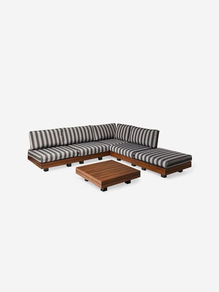Avarna Garden Corner Lounge Set in Stripe (C08017) | £1,699