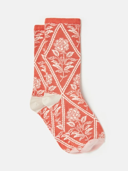 Excellent Everyday Pink Floral Ankle Socks (C14240) | £7.95