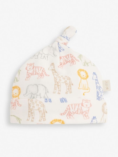 Cream Safari Duck Print Baby Hat (C22929) | £5