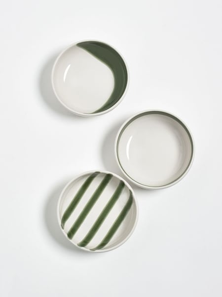 Jasper Conran London Set of 4 Green Abstract Set of 4 Bowls (C36481) | £25