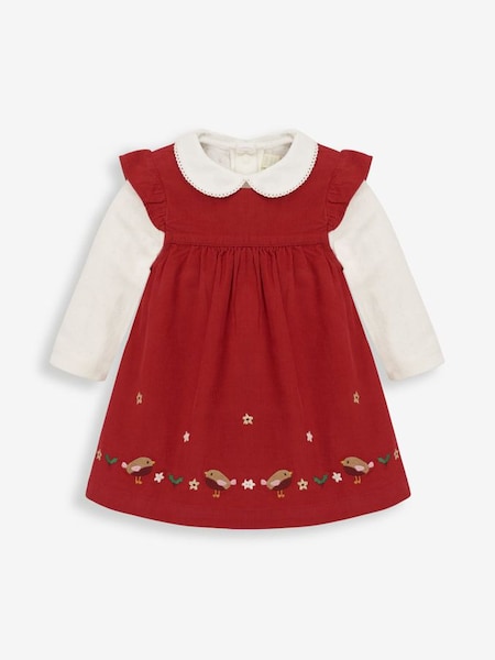 2-Piece Robin Baby Dress & Body Set in Red (C38840) | £32