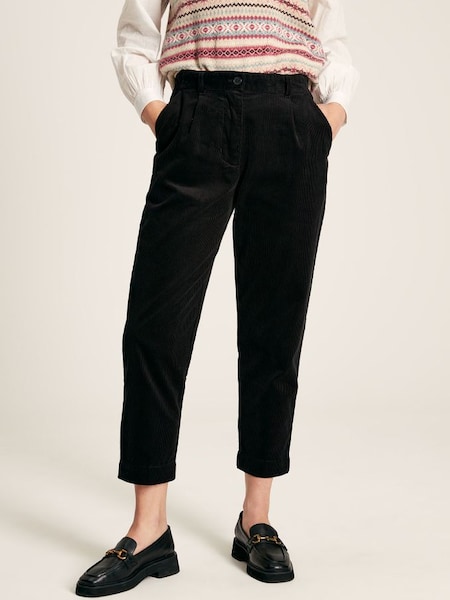 Calla Black Cord Tapered Leg Trousers (C39195) | £59.95