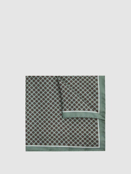 Silk Pocket Square in Light Green (C39479) | £38
