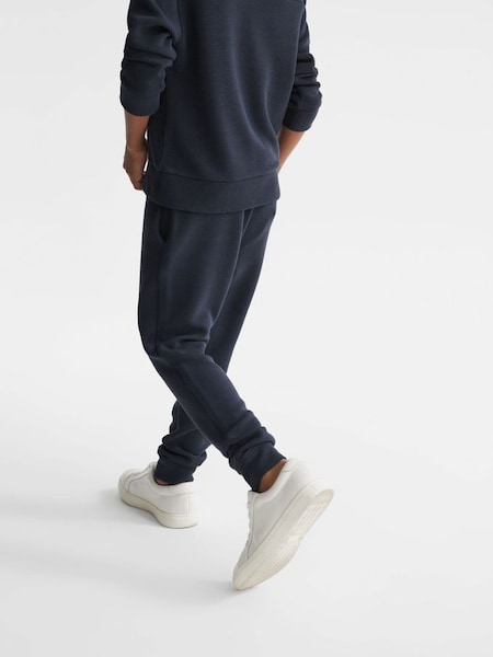 Senior Ribbed Jersey Joggers in Airforce Blue (C55518) | £20