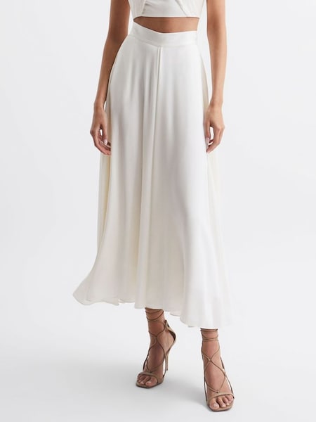 Occasion Maxi Skirt in Ivory (C56964) | £120