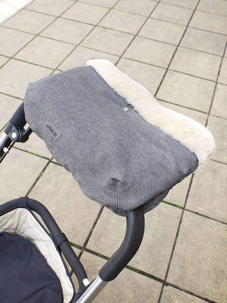 Deluxe Fleece Lined Stroller Hand Muff in Grey (C57007) | £23