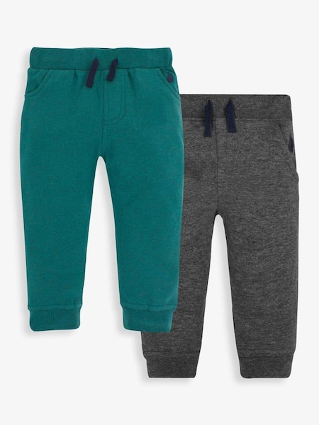 2-Pack Joggers in Forest Green & Charcoal Grey (C57427) | £21