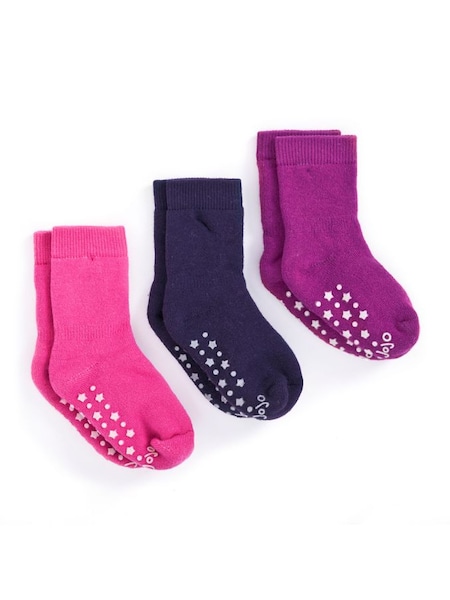 3-Pack Extra Thick Socks in Fuchsia (C65417) | £9.50