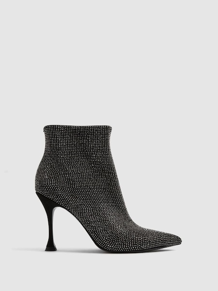 Crystal Point Ankle Boots in Black (C65513) | £70