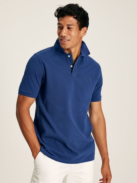 Woody Blue Cotton Polo Shirt (C73937) | £20