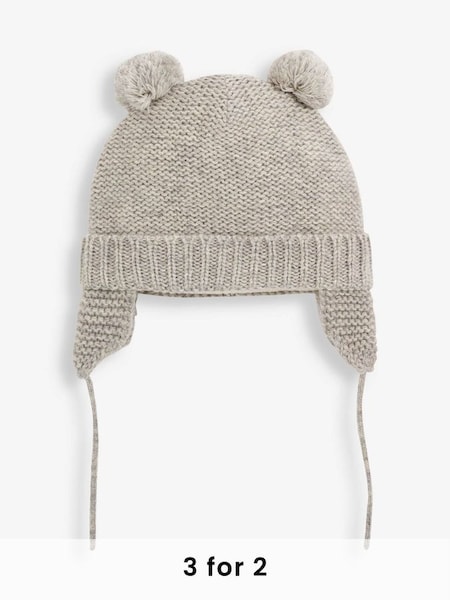 Grey Cosy Pom Pom Hat (C75998) | £14.50