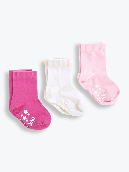 Pink 3-Pack Short Cotton Socks (C76179) | £9.50