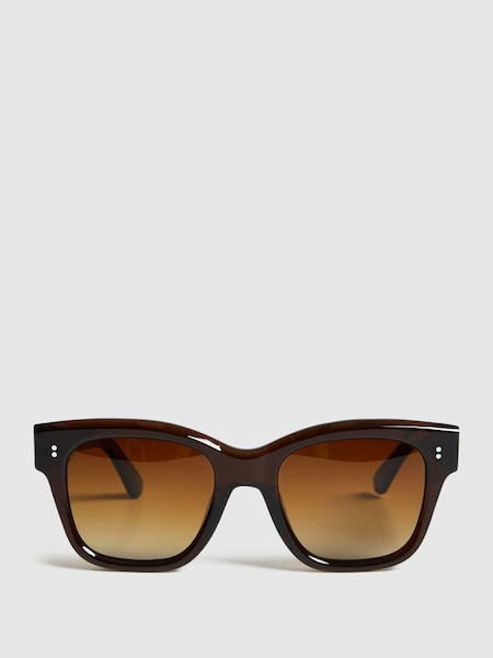 Chimi Large Frame Acetate Sunglasses in Brown (C84262) | £120