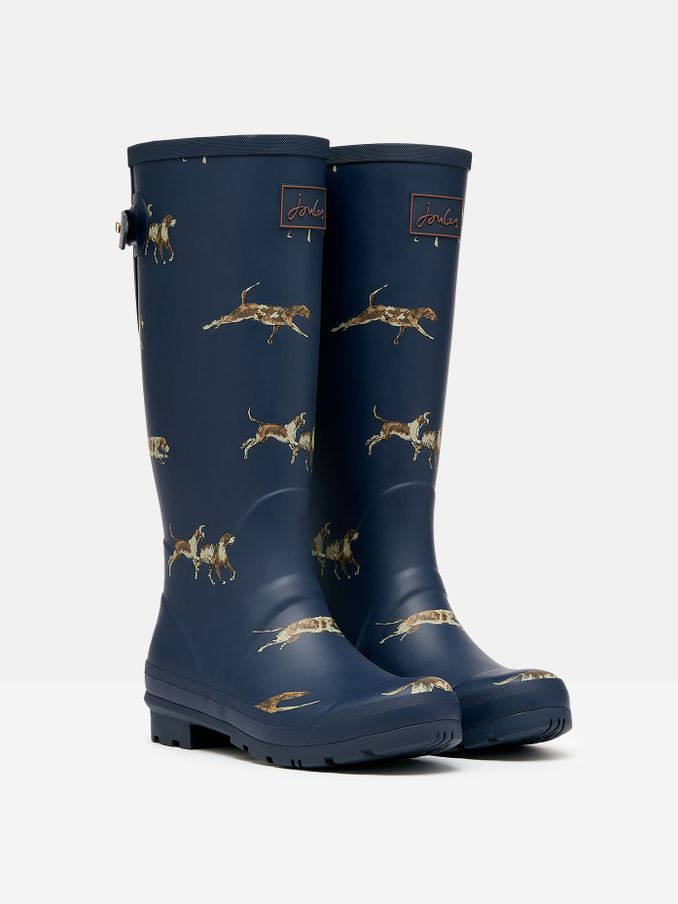 Joules black downton fleece on sale welly