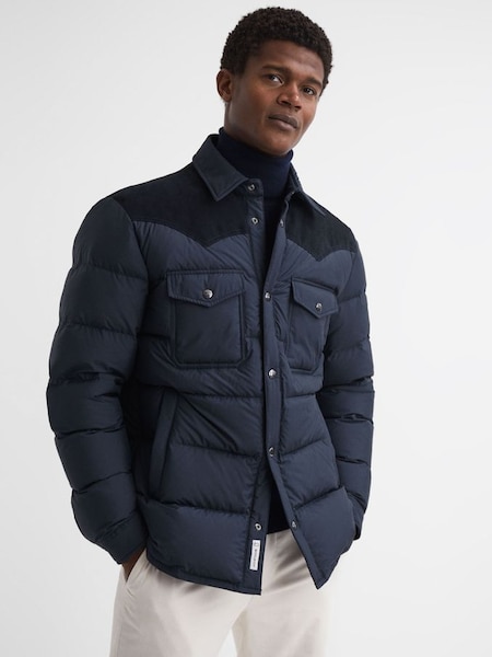 Woolrich Padded Jacket in Melton Blue (C86151) | £610