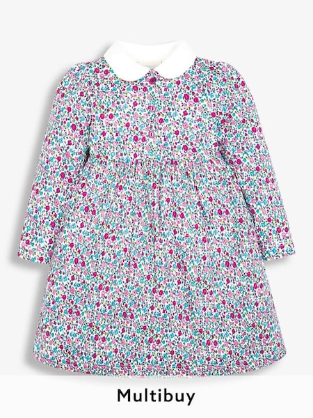 Girls' Peter Pan Dress in Ditsy Pink Floral (C92868) | £22