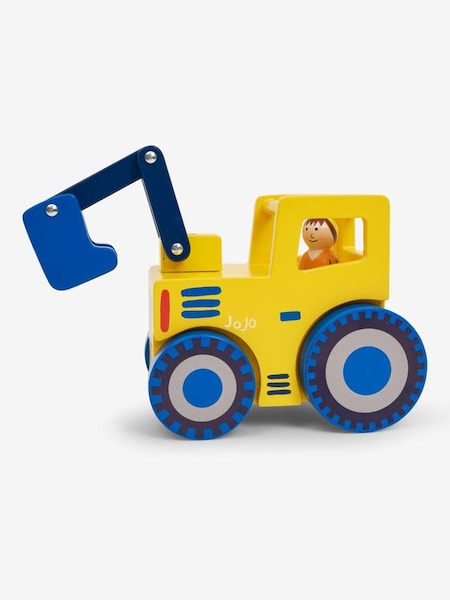 Wooden Digger Toy in Yellow (C94113) | £21