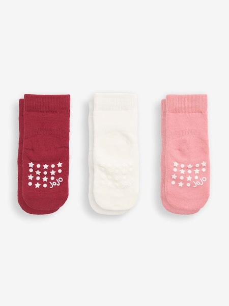3-Pack Extra Thick Socks in Berry (C95197) | £9.50