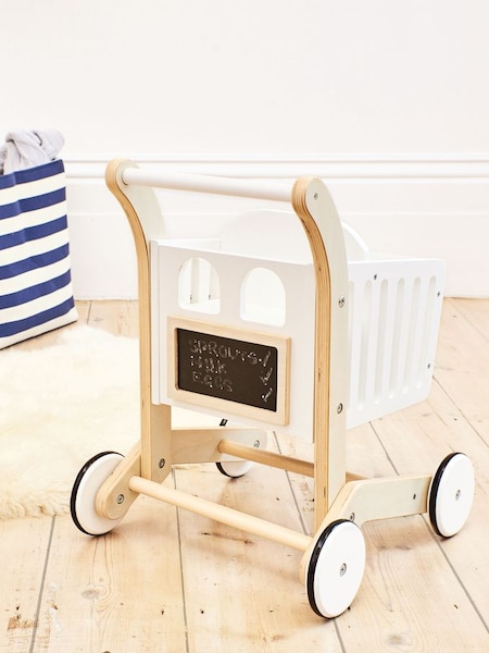 Wooden Shopping Trolley (C95370) | £59