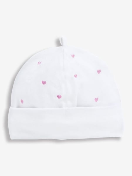 Pink Embroidered Cotton Baby Hat (C98279) | £5
