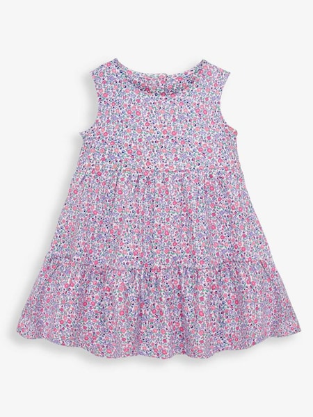 Girls' Ditsy Tiered Dress in Pastel (D18215) | £8