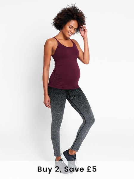 Ombré Maternity Seamless Support Workout Leggings in Grey (D18261) | £29.50