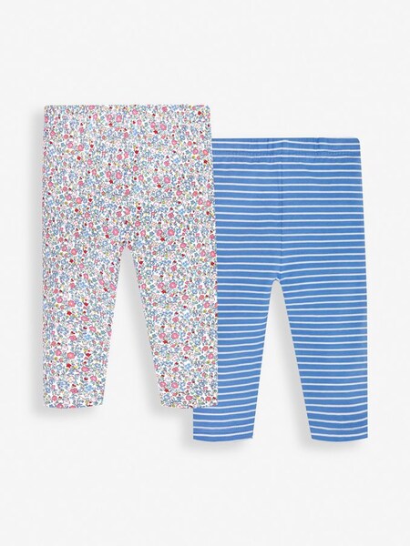 2-Pack Girls' Floral Cropped Leggings in Summer Ditsy (D18263) | £9