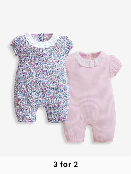 2-Pack Pretty Baby Rompers in Pink (D18264) | £29