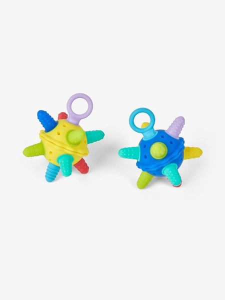 2-Pack Silicone Sensory Travel Teether Balls in (D18326) | £10